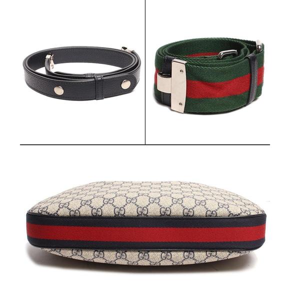 Gucci Attache Shoulder Bag GG Supreme Canvas Leather - Picture 4 of 8